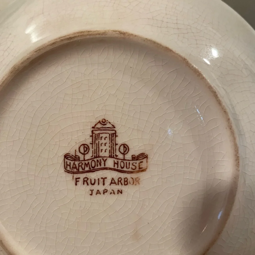 Vintage Harmony House “Fruit Arbor” Berry / Dessert Bowls – Set of 8, Japan (6”)